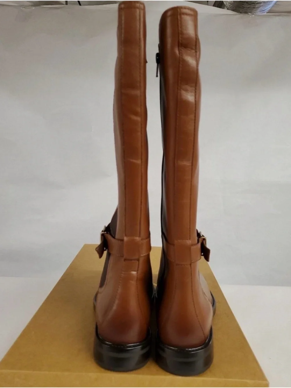 Jatarea Women's Tall Brown Leather Boots